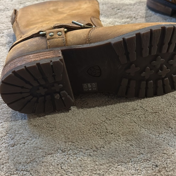 Ariat Womens Brown Leather Buckle Engineer Moto Boots Size 8.5 B Style 10011831 - Picture 2 of 6